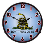 Collectable Sign and Clock Don't Tread on Me Backlit Wall Clock-20061133-Garage Giant 