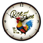 Collectable Sign and Clock Rise and Shine Backlit Wall Clock-20061136-Garage Giant 