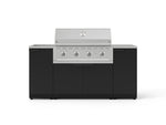 NewAge Outdoor Kitchens Outdoor Grill Island Stainless-Steel 5-Piece Cabinet Set with Sink, 1 Door, Grill Cabinet, Performance Grill and Stainless Steel Countertop 