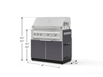 NewAge Outdoor Kitchens Aluminum 2-Piece Cabinet Set with Grill Cabinet and Platinum Grill-72938-Garage Giant 