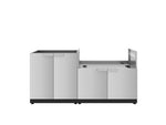 NewAge Outdoor Kitchens Stainless Steel 2-Piece Cabinet set with Base and Grill Cabinet-67609-Garage Giant 