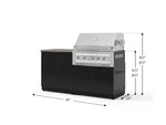NewAge Outdoor Kitchens Aluminum 4-Piece Cabinet Set with Base, Grill Cabinet, Platinum Grill, and Countertop-73487-Garage Giant 