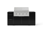 NewAge Outdoor Kitchens Outdoor Grill Island Aluminum 6-Piece Cabinet Set with 1 Door, 3 Drawer, Grill Cabinet, Performance Grill and Countertops - (Liquid Propane) 