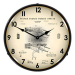 Collectable Sign and Clock 1894 Winchester Lever Action Rifle Patent Blueprint Backlit Wall Clock-21031197-Garage Giant 