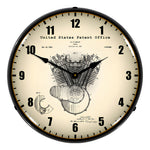 Collectable Sign and Clock 1923 Harley Davidson Engine Patent Blueprint Backlit Wall Clock-21031198-Garage Giant 