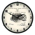 Collectable Sign and Clock 1919 Ford Tractor Patent Blueprint Backlit Wall Clock-21031203-Garage Giant 