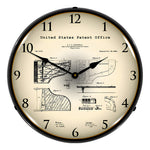 Collectable Sign and Clock 1880 Steinway Grand Piano Patent Blueprint Backlit Wall Clock-21031207-Garage Giant 