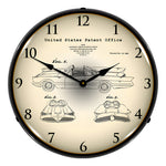 Collectable Sign and Clock 1966 George Barris Batmobile Patent Blueprint Backlit Wall Clock-2103231-Garage Giant 