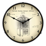 Collectable Sign and Clock 1940 Rockola Jukebox Patent Blueprint Backlit Wall Clock-2103239-Garage Giant 