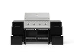 NewAge Outdoor Kitchens Outdoor Grill Island Aluminum 6-Piece Cabinet Set with Casters 3 Drawers, Grill Cabinet, Performance Grill, Countertops 