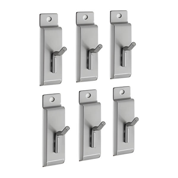 NewAge Garage Cabinets 1-Inch Single Hook (Pack of 6)-51798-Garage Giant
