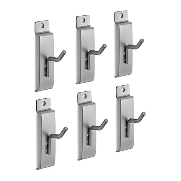 NewAge Garage Cabinets 2-Inch Single Hook (Pack of 6)-51799-Garage Giant