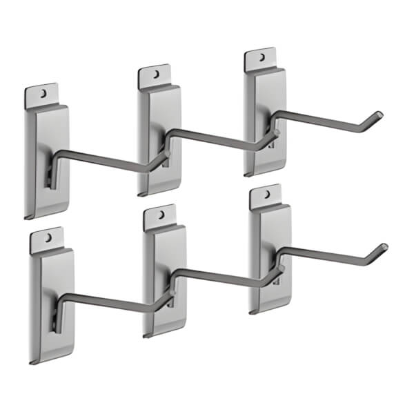 NewAge Garage Cabinets 4-Inch Single Hook (Pack of 6)-51780-Garage Giant