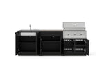 NewAge Outdoor Kitchens Stainless-Steel 5-Piece Cabinet Set with Bar, Sink, Grill Cabinet, Performance Grill, and Countertop-73423-Garage Giant 