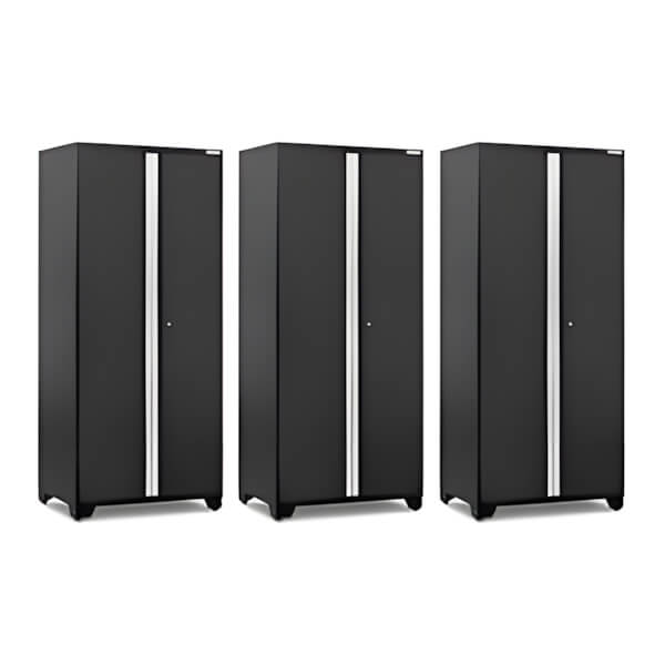 NewAge Garage Cabinets 3 x PRO Series Black Multi-Use Lockers-52805-3-Garage Giant
