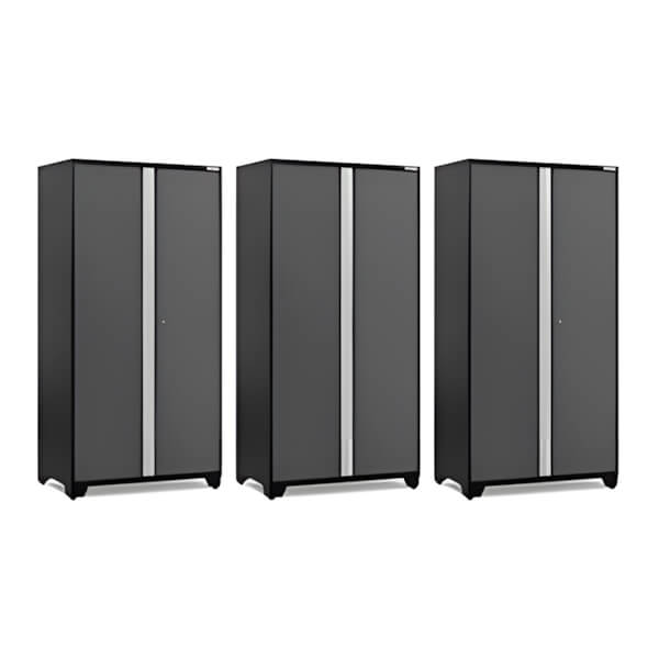 NewAge Garage Cabinets 3 x PRO Series Grey 42 in. Multi-Use Locker-52643-3-Garage Giant