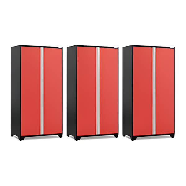 NewAge Garage Cabinets 3 x PRO Series Red 42 in. Multi-Use Locker-51143-3-Garage Giant