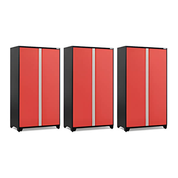 NewAge Garage Cabinets 3 x PRO Series Red 48 in. Multi-Use Locker-51144-3-Garage Giant