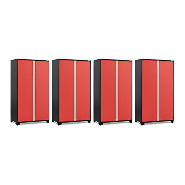 NewAge Garage Cabinets 4 x PRO Series Red 48 in. Multi-Use Locker-51144-4-Garage Giant
