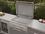 NewAge Outdoor Kitchens Aluminum 5-Piece Cabinet Set with 3 Drawer, Bar, Grill Cabinet, Platinum Griddle and Countertop-74950-Garage Giant 