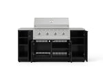 NewAge Outdoor Kitchens Outdoor Grill Island Aluminum 6-Piece Cabinet Set with 1 Door, Grill Cabinet, Performance Grill and Countertops 