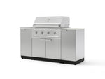 NewAge Outdoor Kitchens Outdoor Grill Island Stainless-Steel 5-Piece Cabinet Set with Sink, 1 Door, Grill Cabinet, Performance Grill and Stainless Steel Countertop - (Natural Gas) | Garage Giant 
