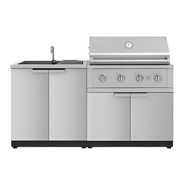 NewAge Outdoor Kitchens Stainless Steel 3-Piece Outdoor Kitchen Set with 36-Inch Natural Gas Performance Grill-67301-Garage Giant
