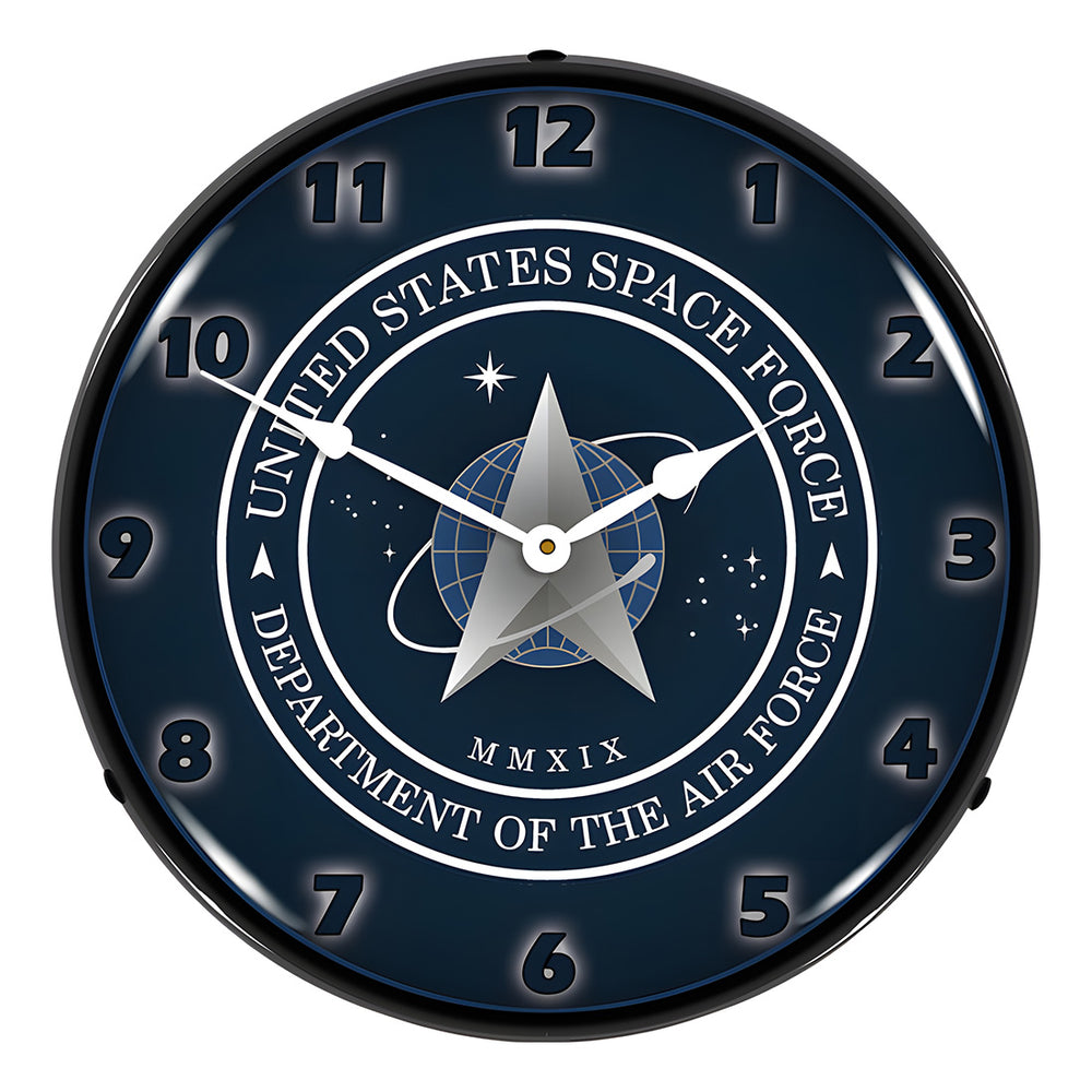 Collectable Sign and Clock Space Force Backlit Wall Clock