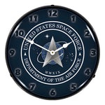 Collectable Sign and Clock Space Force Backlit Wall Clock-22021282-Garage Giant 