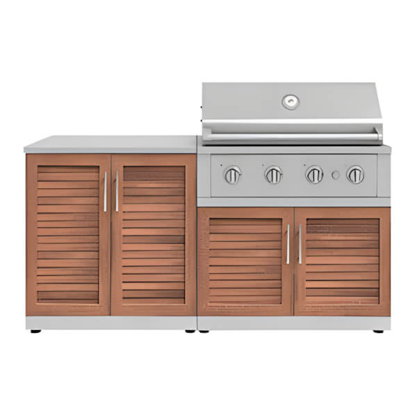 NewAge Outdoor Kitchens Grove 4-Piece Outdoor Kitchen Set with 36-Inch Natural Gas Performance Grill-67331-Garage Giant