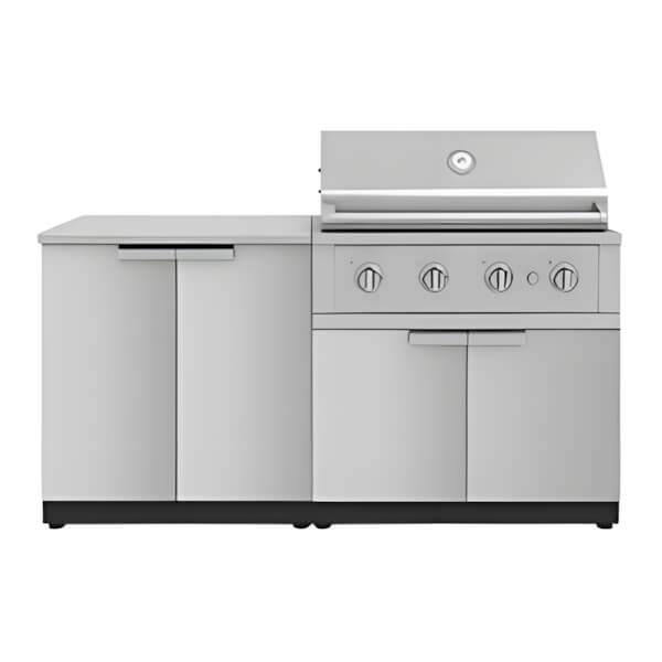 NewAge Outdoor Kitchens Stainless Steel 4-Piece Outdoor Kitchen Set with 36-Inch Natural Gas Performance Grill-67299-Garage Giant