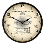 Collectable Sign and Clock 1922 Henry Ford Vehicle Construction Patent Blueprint Backlit Wall Clock-22041286-Garage Giant 