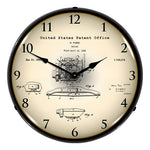 Collectable Sign and Clock 1928 Henry Ford Engine Patent Blueprint Backlit Wall Clock-22041288-Garage Giant 
