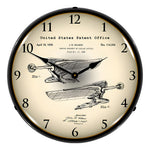 Collectable Sign and Clock 1939 Packard Radiator Cap Hood Ornament Patent Blueprint Backlit Wall Clock-22041292-Garage Giant 