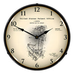 Collectable Sign and Clock 1948 Martin Aircraft Ejection Seat Patent Blueprint Backlit Wall Clock-22041295-Garage Giant 