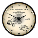 Collectable Sign and Clock 1971 George Barris Sport Buggy Patent Blueprint Backlit Wall Clock-22041299-Garage Giant 