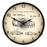Collectable Sign and Clock 1996 Dodge Viper SRT Patent Blueprint Backlit Wall Clock-22041303-Garage Giant 