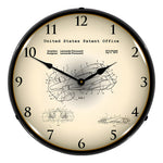 Collectable Sign and Clock 2012 Ferrari Formula One Racing Patent Blueprint Backlit Wall Clock-22041304-Garage Giant 