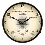 Collectable Sign and Clock 1887 Pharmacist Mortar Patent Blueprint Backlit Wall Clock-22041308-Garage Giant 