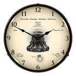 Collectable Sign and Clock 1914 Louis Comfort Tiffany Lamp Shade Patent Blueprint Backlit Wall Clock-22041317-Garage Giant 