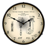 Collectable Sign and Clock 1925 Evinrude Outboard Motor Patent Blueprint Backlit Wall Clock-22041321-Garage Giant 
