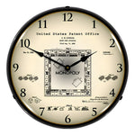 Collectable Sign and Clock 1935 Monopoly Game Patent Blueprint Backlit Wall Clock-22041324-Garage Giant 