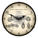 Collectable Sign and Clock 2003 Dodge Tomahawk V12 Patent Blueprint Backlit Wall Clock-22041332-Garage Giant 