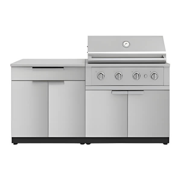 NewAge Outdoor Kitchens Stainless Steel 4-Piece Outdoor Kitchen Set with 36-Inch Natural Gas Performance Grill-67305-Garage Giant