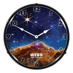 Collectable Sign and Clock Cosmic Cliffs of Carina Nebula Patent Blueprint Backlit Wall Clock-22081340-Garage Giant 
