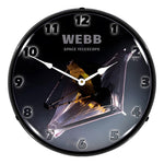 Collectable Sign and Clock Webb Telescope Patent Blueprint Backlit Wall Clock-22081342-Garage Giant 