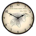 Collectable Sign and Clock 2001 Microsoft Xbox Controller Patent Blueprint Backlit Wall Clock-22091349-Garage Giant 