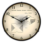 Collectable Sign and Clock 2001 Microsoft Xbox System Patent Blueprint Backlit Wall Clock-22091350-Garage Giant 
