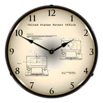 Collectable Sign and Clock 2011 Nintendo 3DS Patent Blueprint Backlit Wall Clock-22091351-Garage Giant 
