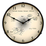 Collectable Sign and Clock 2001 Nintendo 64 Game System and Controller Patent Blueprint Backlit Wall Clock-22091354-Garage Giant 